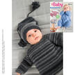 Anleitung 532/3, Babypullover mit Mütze und Decke aus Cassandra Print von Junghans-Wolle