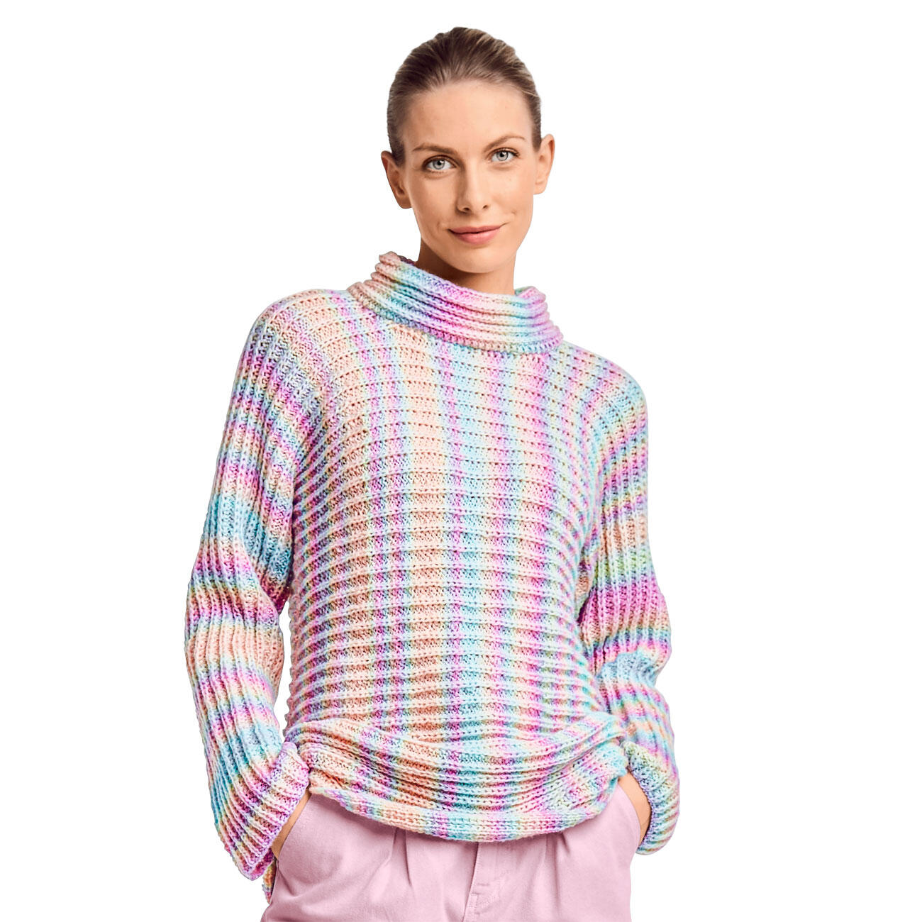 Anleitung 158/2, Pullover aus Batique von JunghansWolle, 1 versch. Farben