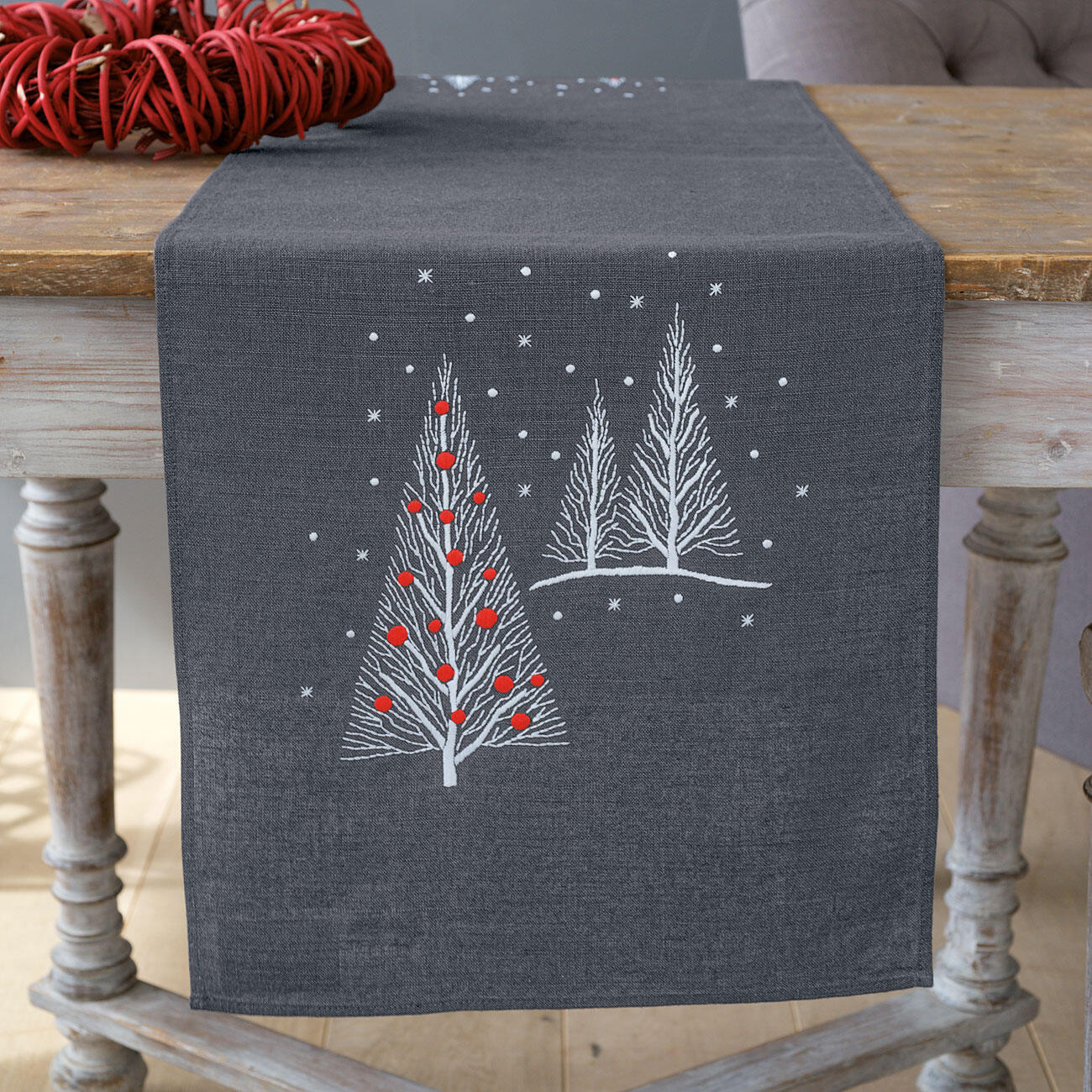 Tischläufer Weihnachtsbäume
