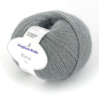 Rima von Junghans-Wolle in Grau, 50g, für klassische Strickprojekte.