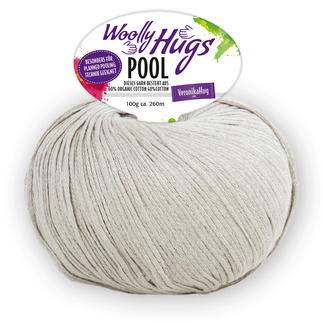 Khakifarbene Pool-Wolle von Woolly Hugs, 100g, Bio-Baumwolle.