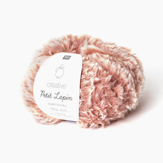 Creative Petit Lapin super chunky von Rico Design, rosafarbenes Wollknäuel, 100g.