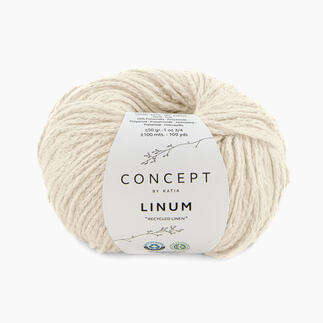 Linum von Katia, Farbe Naturweiß in einem Wollknäuel