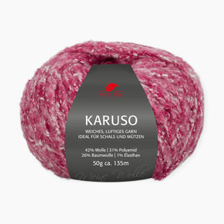 Karuso von Pro Lana in Rosa, 42% Wolle, 26% Baumwolle, 50g, 135m