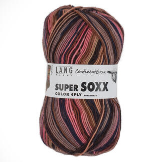 Sockenwolle super soxx Continents Soxx 4-fach von LANG Yarns in Braun/Beige