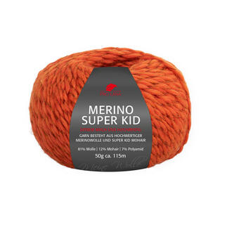 Orange Garnball mit Hochwertiger Merinowolle und Mohair.