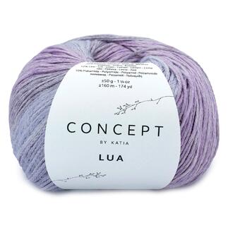 Lua von Katia in lila und blauen Farbtönen, sanfte Struktur