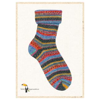 Bunte Socken mit gemustertem Design in kräftigen Farben.