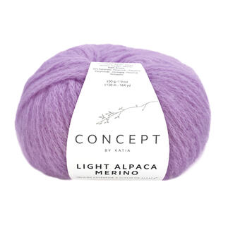 Light Alpaca Merino von Katia in lila Farbe, 150g Wollknäuel.