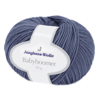 Knäuel Babyboomer von Junghans-Wolle in Grau.