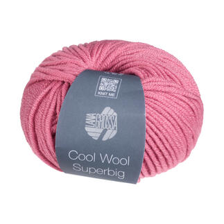 Rosafarbene Cool Wool Superbig von Lana Grossa, 50g.
