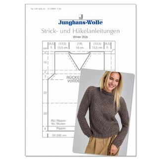 Anleitungsheft für Strick- und Häkelanleitungen Winter 2026 mit Bild.