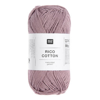 Rico Cotton Garn in Pastelllila, 100% mercerisierte Baumwolle, 50 g.