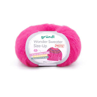 Wollknäuel in Pink, gründl Wonder Sweater Size-Up, 25g.