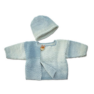 Anleitung 098/6, Baby-Jacke und Mütze aus Pinta von Junghans-Wolle 