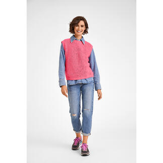 Pullunder aus Recycle & Wool in kräftigem Pink.