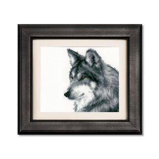 Kreuzstichbild - Wolf Dekoratives Stickbild - Wolf 