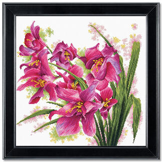 Stickbild - Orchideen No count cross stitch 