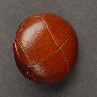 Klassischer Lederknopf, Braun, Ø 20 mm, 1 Stück 
