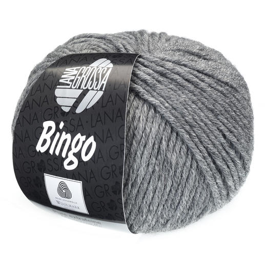 Dunkelgraue Wolle von Lana Grossa in 50g Knäuel.