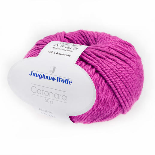 Cotonara von Junghans-Wolle, lila Garnknäuel 50g, 100% Baumwolle