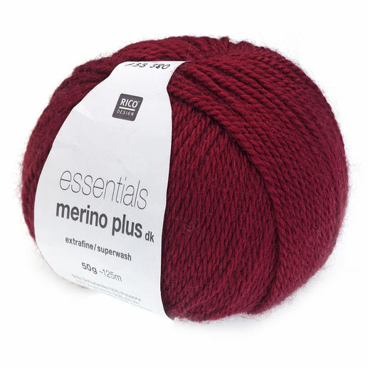 Wollknäuel Essentials Merino Plus dk von Rico Design in Bordeaux