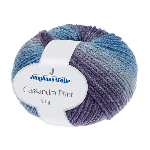 Cassandra Print von Junghans-Wolle in Blau/Violett, 50 g