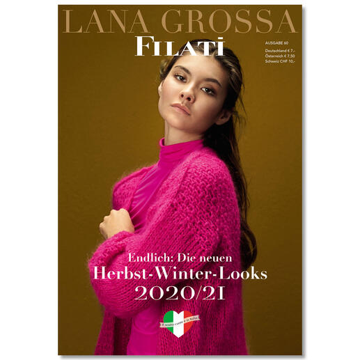 Titelseite des Lana Grossa Filati Journal No. 60 mit Fokus auf Herbst-Winter-Looks.