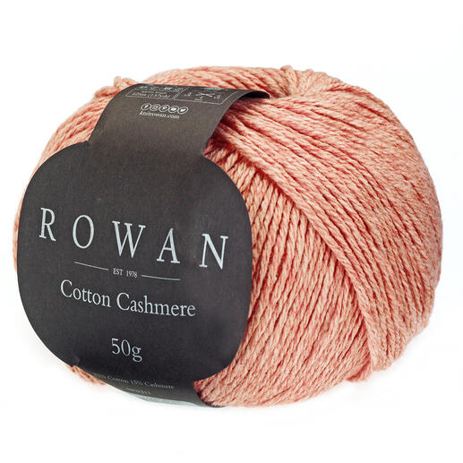 Garnball aus Cotton-Cashmere in der Farbe Coral Spice, mit einem warmen Ton.