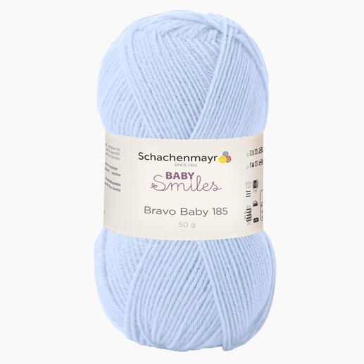 Baby Smiles Bravo Baby 185 von Schachenmayr in der Farbe Hellblau, 50 g Wolle.