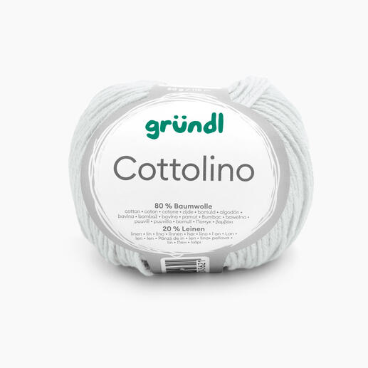 Cottolino Wolle in hellgrau, perfekt für frische Baby- und Kinderbekleidung.