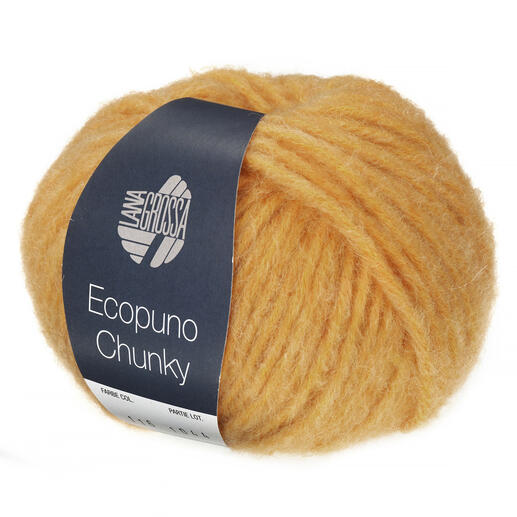 Ecopuno Chunky Wolle von Lana Grossa in Gelb.