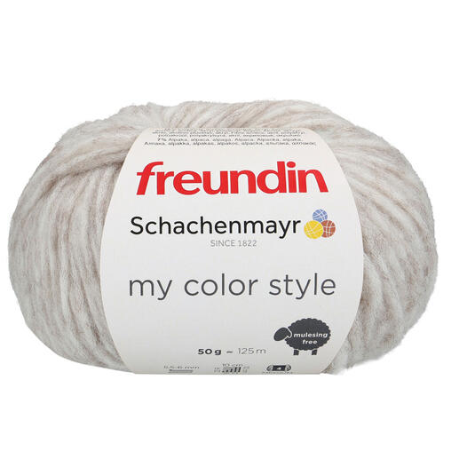 Wollknäuel my color style von freundin x Schachenmayr in der Farbe Camel melange.