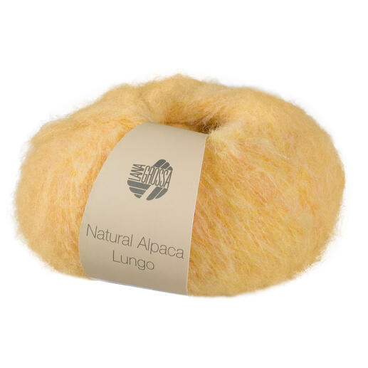 Gelber Wollknäuel Natural Alpaca Lungo von Lana Grossa