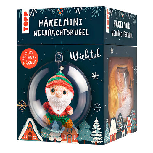 Häkelmini Weihnachtskugel - Wichtel 