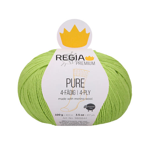 Sockenwolle Pure von Regia Premium in Lime, 100g