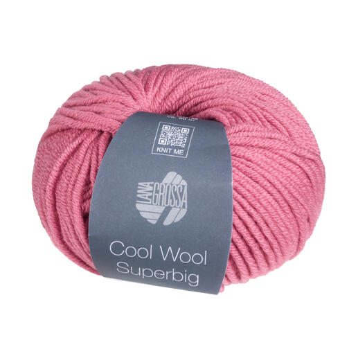 Rosafarbene Cool Wool Superbig von Lana Grossa, 50g.