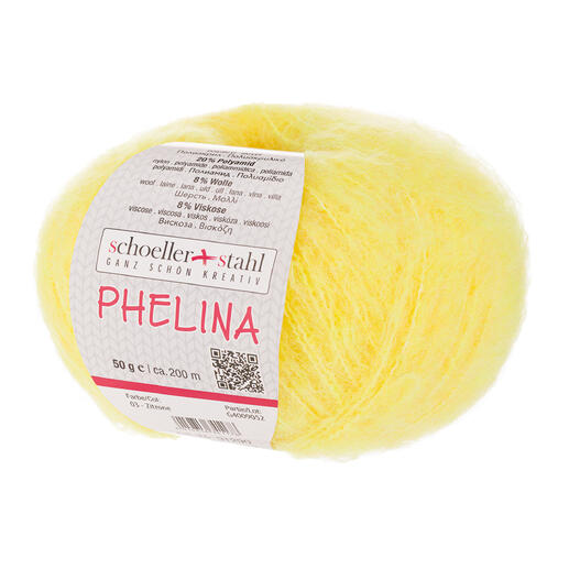 Garn 'Phelina' von Schoeller+Stahl in der Farbe Zitrone.