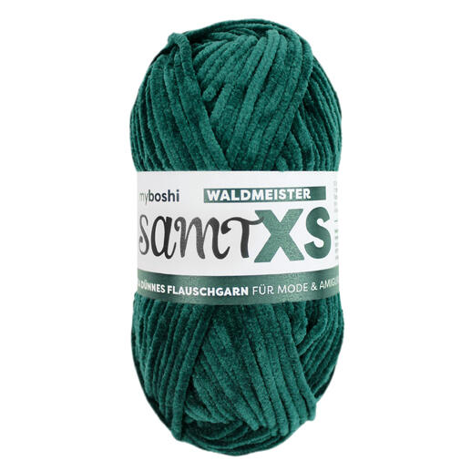 myboshi Samt XS Garn in Dunkelgrün, 50g