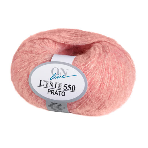 ONline L. 550 Prato Garn in rosa Farbe, weich und voluminös.