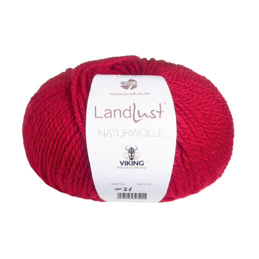 Rot Garn Landlust Naturwolle von Viking