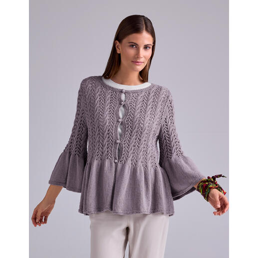 Jacke aus Brillianto mit modischen Mustern und Knöpfen.