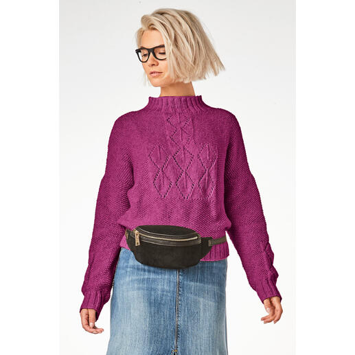 Anleitung 092/6: Pullover aus Wool-Cashmere, lila