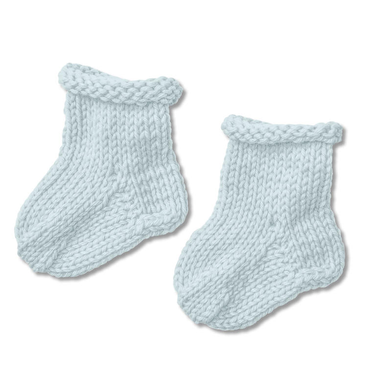 Anleitung 450/8, Babysocken, Fusslänge ca. 7,5 cm aus Baby Dream dk Uni von Rico Design 