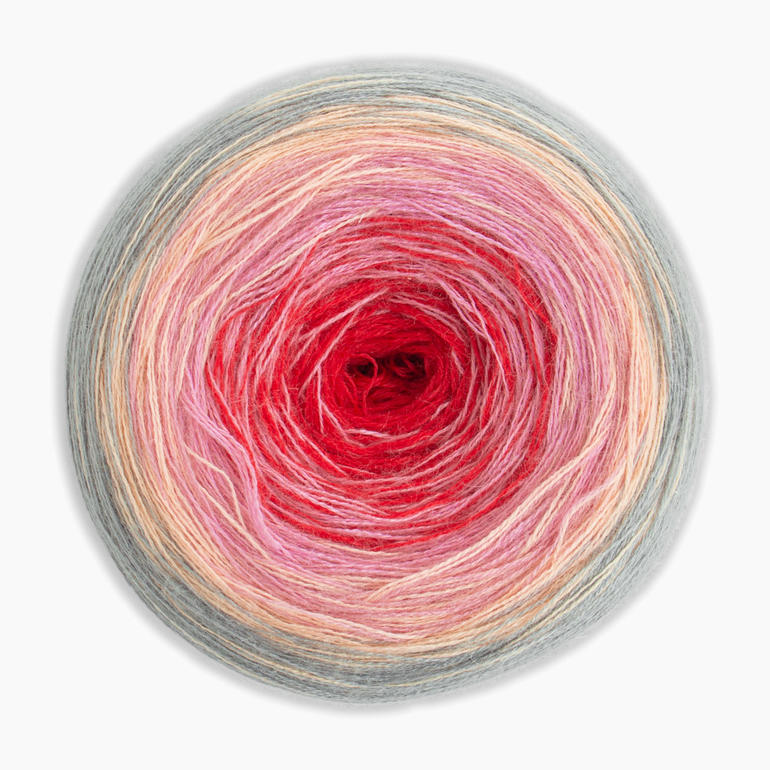 Bobbel Merino Mix von Woolly Hugs, 705 Rot/Rosa 