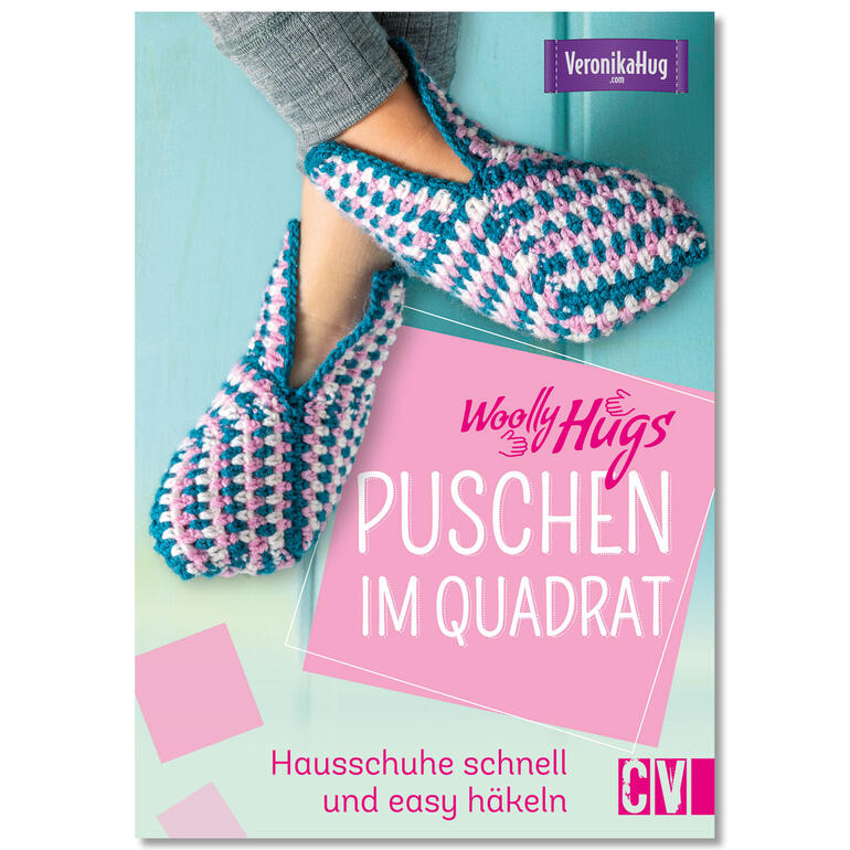 Buch - Woolly Hugs Puschen im Quadrat: Hausschuhe schnell und easy häkeln 