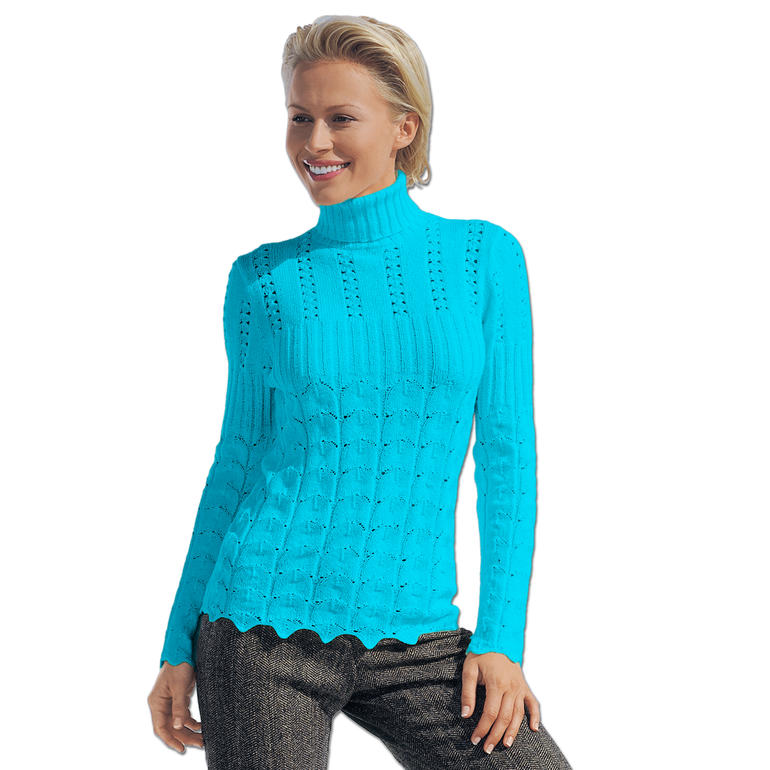 Anleitung 451/6, Damen-Rollkragenpullover aus Seidana® von Junghans-Wolle 