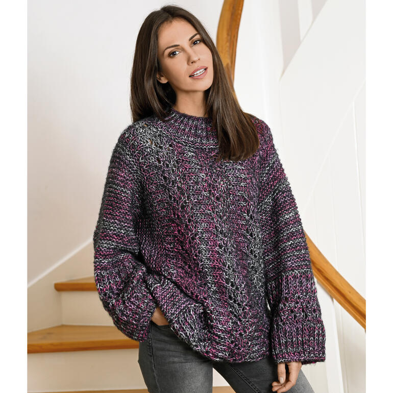 Anleitung 289/1, Quergestrickter Pullover aus Linie 481 Cabello von ONline 