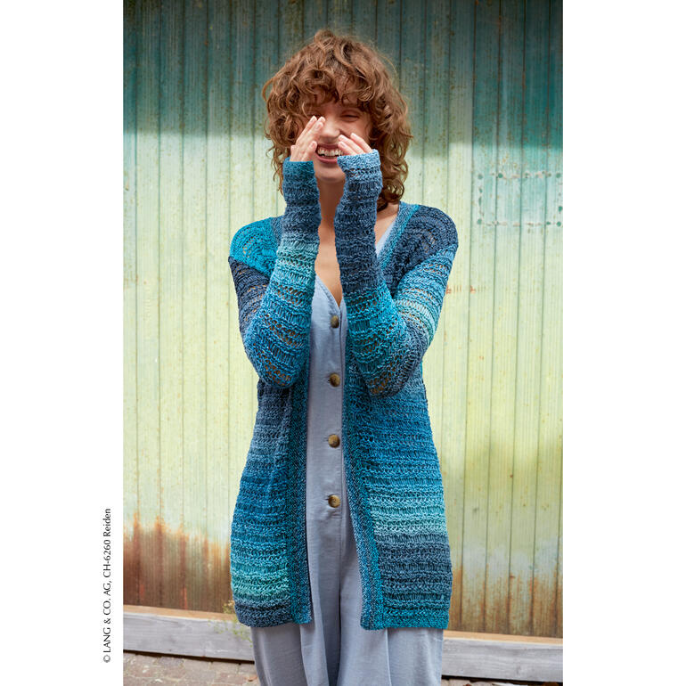 Anleitung 071/3, Long-Jacke aus Paradise von LANG Yarns 