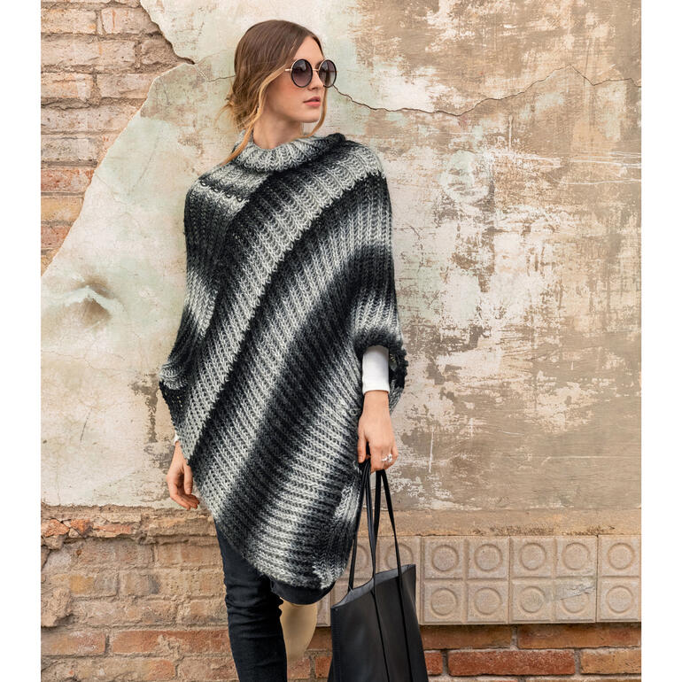 Anleitung 507/3, Poncho aus Merino Essentiel Ombré von DMC 